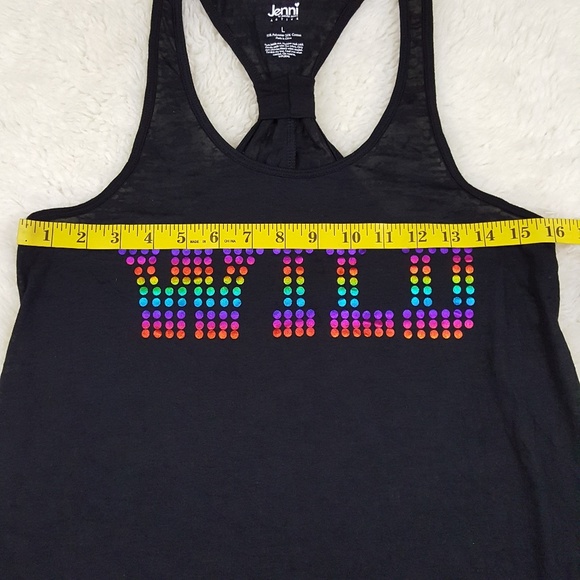 Jenni WILD Graphic Burnout Tank Top Sz Large - Picture 5 of 8